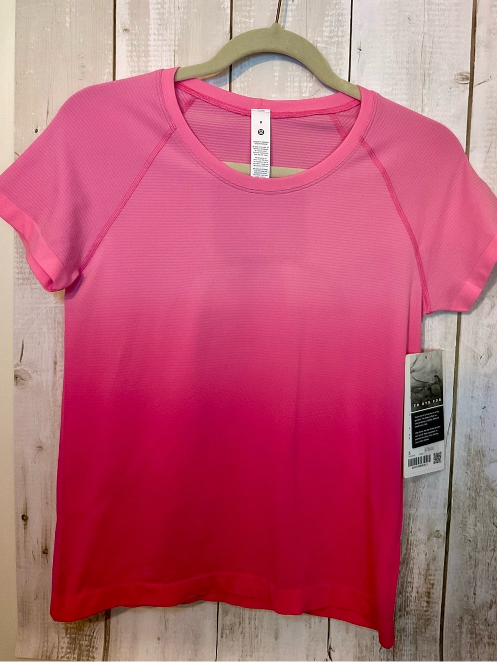 lululemon athletica Pink Ombre Short-Sleeve Tee